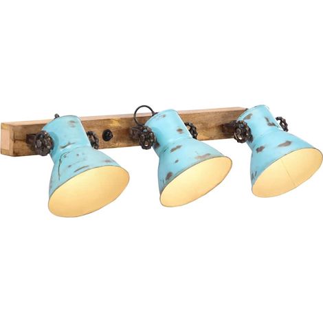 Wall Lamp 25 W Distressed Blue 65x25 cm E27 vidaXL
