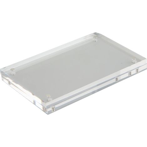 Cadre photo en acrylique, cadre magnétique transparent, support d'affichage en verre magnétique solide, pour studio photo en cristal, pour affichage de photos, montage mural (10 x 15 cm) (1/5)