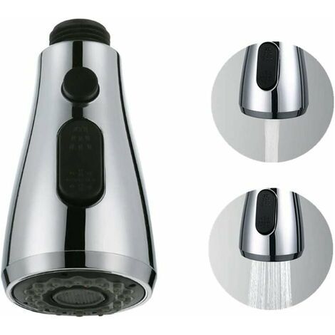 Douchette extractible avec bouton d'arrêt, 3 types de douchette extractible, tête professionnelle pour évier, cuisine, WC, mitigeur, salle de bain, universel (1/5)