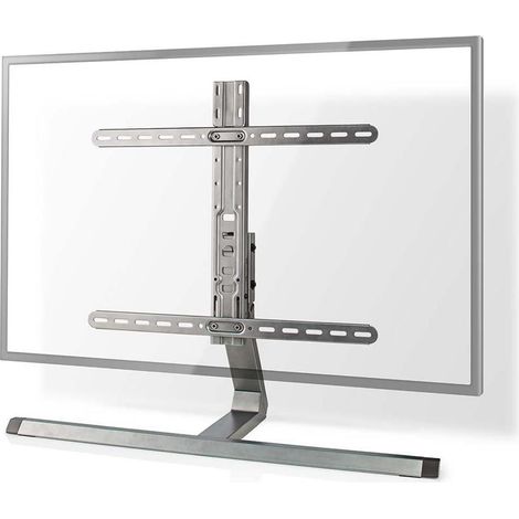 Soporte tv de movimiento completo 37 - 75 - peso maximo de pantalla compatible 40 kg inclinable rotativo alturas prefijadas ajustables acero aluminio gris