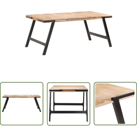 Table de salle à manger 180x90x76 cm Bois de manguier massif 4 (1/5)