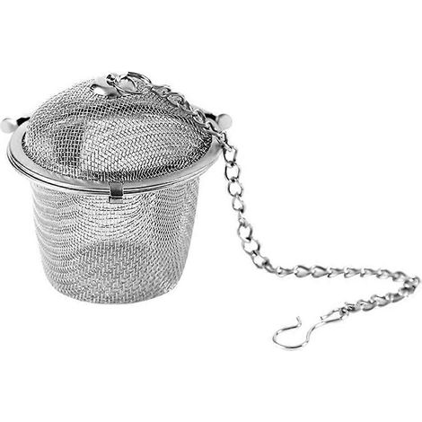 1 boule de filtration en acier inoxydable de 6,5 cm pour thé, décoction de plantes médicinales et infuseur à épices (1/5)