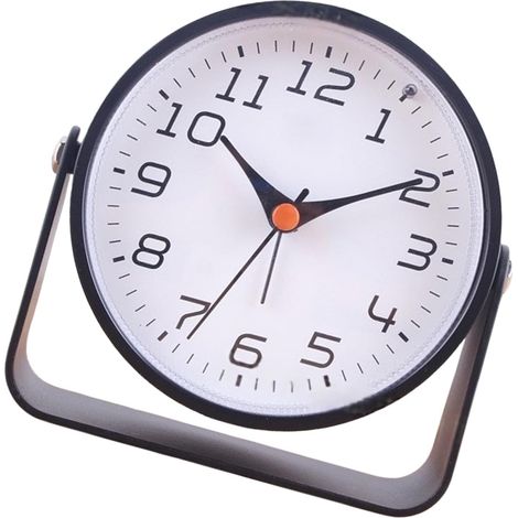 Elegante, geräuschlose Kaminuhr aus Metall, ideal für Wohnzimmer, Schlafzimmer oder Büro.