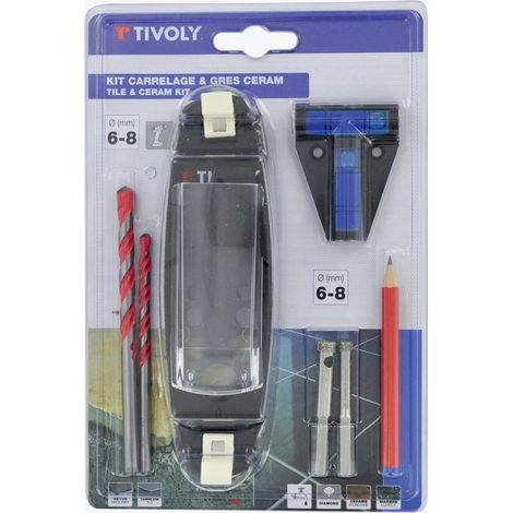 Bohrset für Keramikfliesen, Durchmesser 6 und 8 mm TIVOLY Tivoly