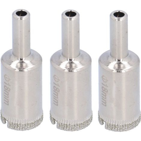 Ensemble de 3 scies cloches minces en acier allié de 18 mm, outils de perçage durables adaptés aux carreaux, au verre, au bois et aux murs. (1/5)
