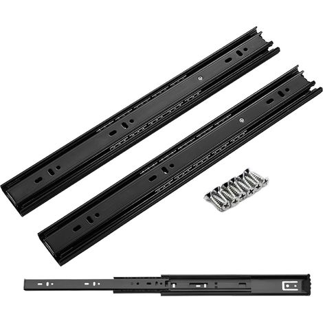 Glissières à billes extension complète pour tiroirs 3 volets (10 cm) (1/5)