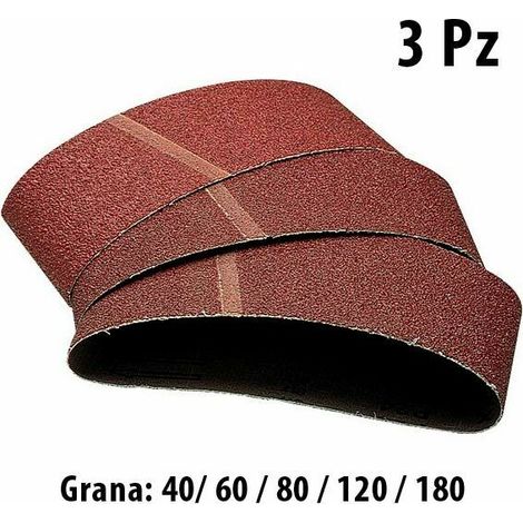 Nastri Tela Abrasivi per Levigatrice a Nastro 75 x 533 Grana Wolfcraft - Grana: 80