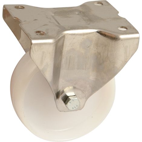 Roulette polyamide inox D125mm fixe - AVL - 890823