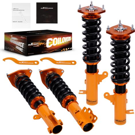 Maxpeedingrods – Amortisseurs coilovers pour Hyundai Coupé GK 2002-2009 – Réglage hauteur 25-75mm – Amortissement non réglable – Plaque carrossage réglable (1/5)