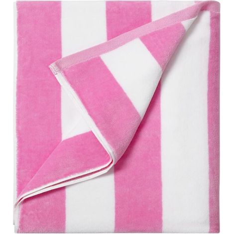 Serviette de plage extra-large, 90 x 180 cm, rose,