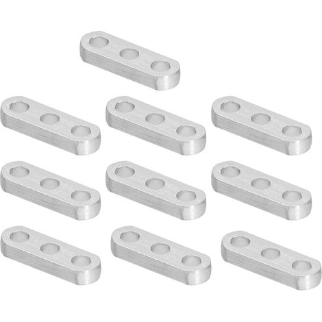 10 supports droits plats de fixation en aluminium 4 x 8 mm pour équipements d'ingénierie robotique 3102-0003-0024 (1/5)