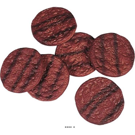 Steak hache Cuit Hamburguer en lot de 6 en Plastique soufflé D 100 x 10 mm (1/3)
