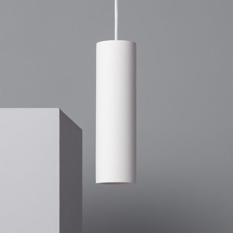 Lampada a Sospensione Gesso Slim Bianco