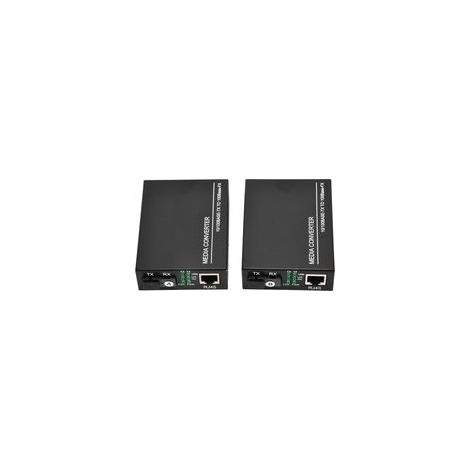 Émetteur-récepteur Ethernet fibre optique SC/FC, convertisseur de média 10/100 Mbps avec adaptateur secteur et prise 100-240 VEU (1/5)