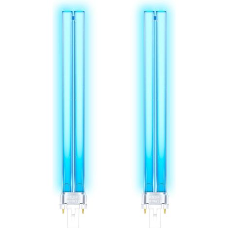 Ampoule UVC G23 11W - Lot de 2 - Verre Quartz - Stérilisation Eau - Étang et Filtre - 237mm