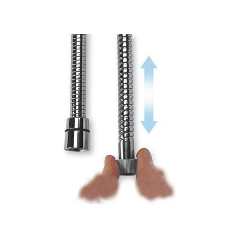 Flexible de douche extensible avec double agrafage 150 à 200 cm chromé - CRISTINA ONDYNA FL27551 (1/2)