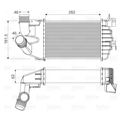 Intercooler, échangeur Valeo 818556 OPEL 13213402 6302072 6302076 93187214
