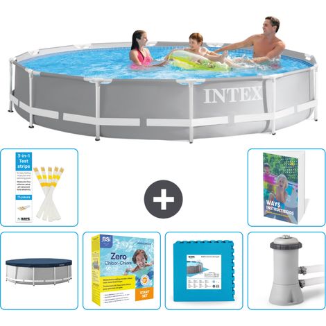 Prism Frame Pool Rund - 366x76 cm - 7-teilig S44