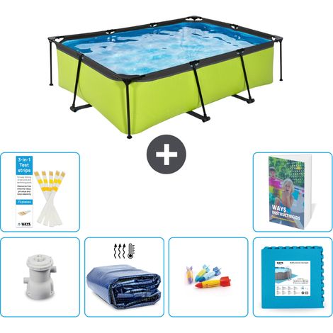 Exit Pool Rechteckig - 220x150x65 cm - 7-teilig S229