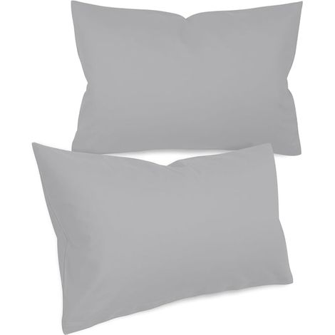 Plain Pillowcase 40 x 60 cm 100% Soft Cotton, Breathable, Discreet Design (1/5)