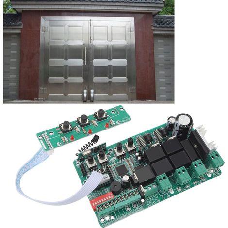Carte de contrôle principale électronique universelle pour portes coulissantes motorisées (142x82mm, alimentation 220V, moteur DC 24V). (1/5)