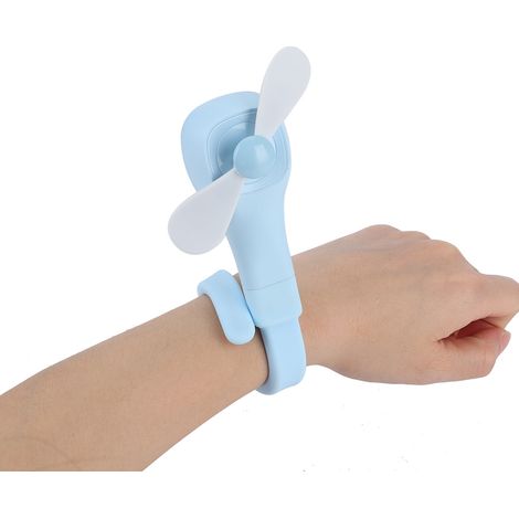 Tragbarer Mini-Ventilator, flexibel, handlich, USB-Anschluss, ideal für Zuhause, Büro, Reisen und Outdoor-Aktivitäten, Blau (1/5)