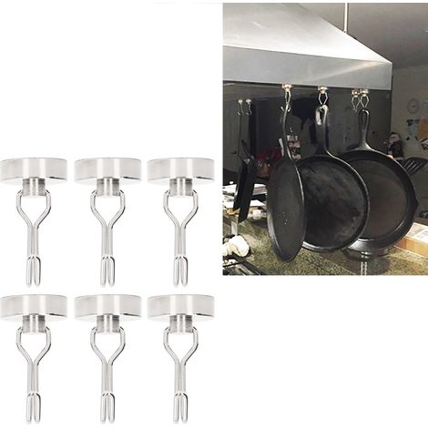 Saugnapf, keine Markierungen, kein Bohren erforderlich, 180° drehbarer Magnethaken G25, vernickelt G25 (1/5)