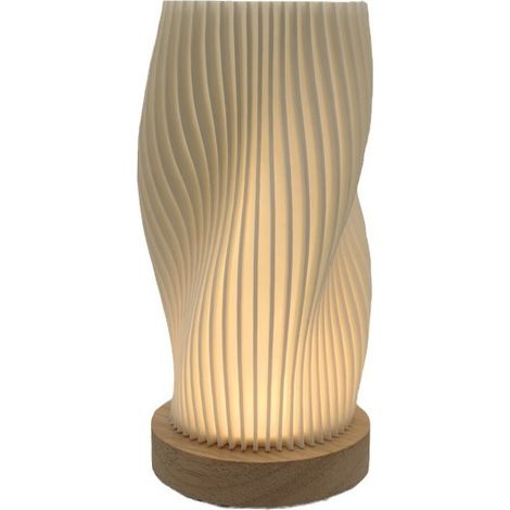 Lampe de table pour chambre, lampe de chevet, veilleuse à intensité variable, forme artistique simple, lampe de bureau, veilleuse LED rechargeable (1/2)