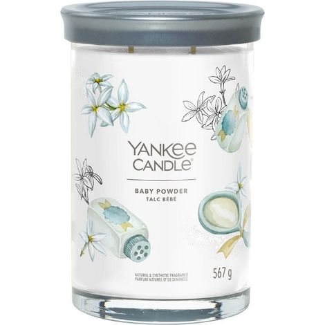 Yankee candle - baby powder signature tumbler candle detsky pudr - vonna svicka 5670g (1/4)