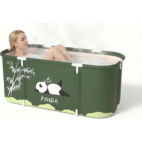 Foldable bathtub 115x50cm, 6-layer thermal insulation, sturdy support, for adults, indoor and outdoor use (1/5)
