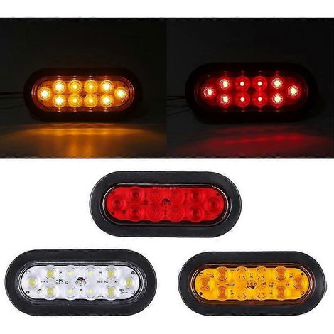 Stück ovale LED-Anhängerleuchten, Brems-/Blinker-Rückleuchten, 10 LEDs für Anhänger (1/3)