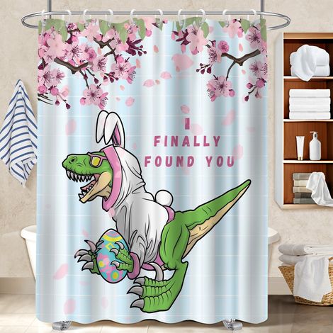 Rideau de bain imprimé polyester 180x180 pratique rideau séchage rapide pour les amateurs de déco (1/5)
