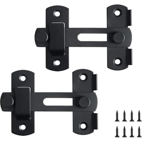 Edelstahl-Klappriegel-Türschloss-Set (2 Stück) inklusive Schrauben zur Sicherung von Türen, Fenstern und Möbeln (1/5)