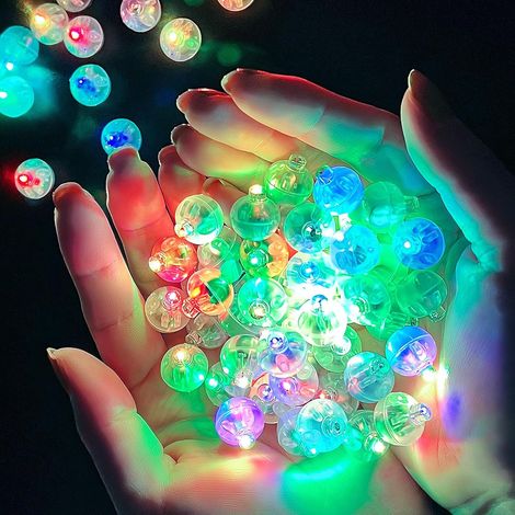 Pack de 100 LED Balloo Light, LED Balloo Light, Roud LED Light Gloe, Décoration de Noël pour anniversaire, mariage, fête, Halloween, Noël, carnaval, bar, décoration de club (1/5)