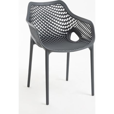 Sillas Comedor - Silla Kusin con Brazos - Gris oscuro (1/5)