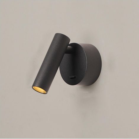 Appliques Murales De Chevet Nordiques LED, Lampe De Lecture Chambre à Coucher, Angle Réglable 350°, Lumière Neutre 4000K, Intérieur, Noir (1/5)