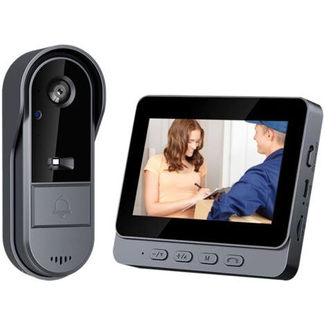 4,3-Zoll-Funk-Video-Türklingel1080p HD-Kamera170° BetrachtungswinkelBluetooth 2.4GEinfache Installation ohne App (1/5)