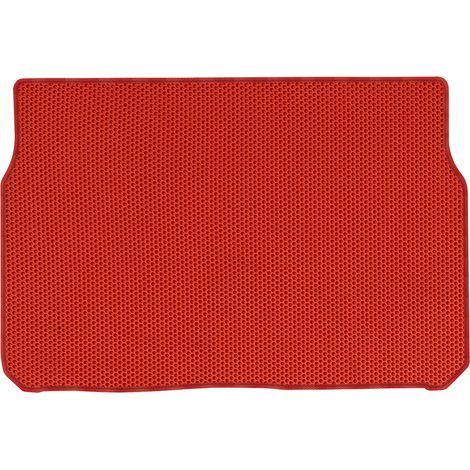 Tapis de coffre en EVA rouge alvéolé pour Peugeot 208 I Hatchback (2012-2019), modèle HONEYILB. (1/5)