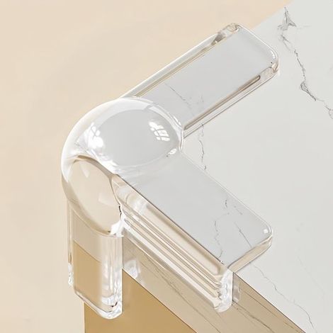 Protectores de esquinas para mesas de bebé，Protectores de esquinas para muebles，Protección para guardería，12 piezas transparentes (1/5)