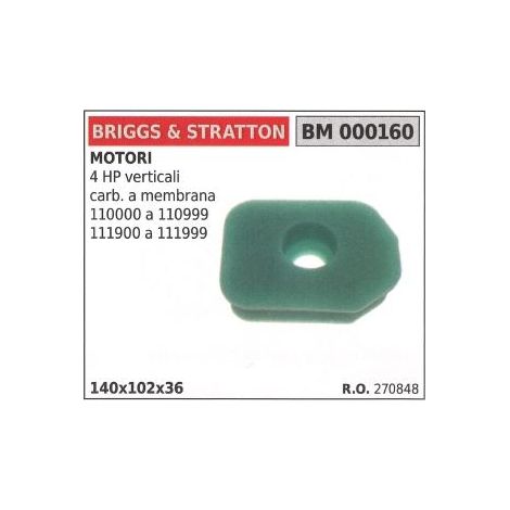 Filtro aria BRIGGS&STRATTON rasaerba tosaerba tagliaerba 4HP verticale
