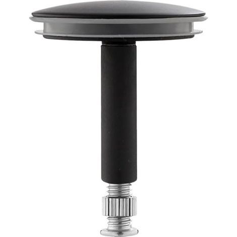Bouchon de vidange de baignoire en laiton 43 mm design bouton poussoir hauteur réglable bonde de baignoire évier de rechange noir mat (1/5)