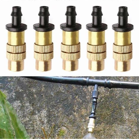 5 Adjustable Brass Garden Irrigation Sprinkler Nozzles (1/4)