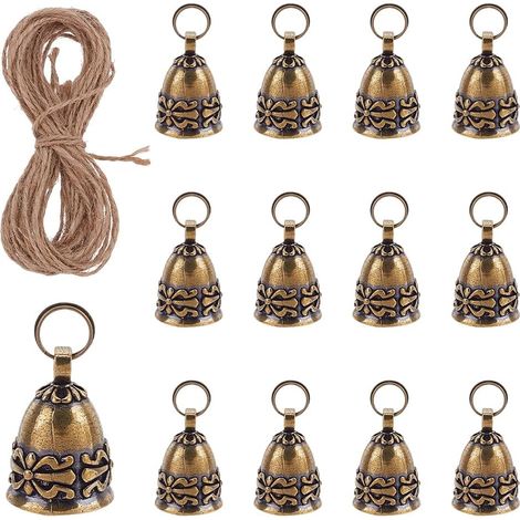 14 clochettes cuivre antique – artisanat, porte, carillons, décoration Noël