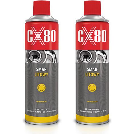 Grasa de litio CX80 para cojinetes de articulación - Universal, impermeable, EP, 500 ml x 2