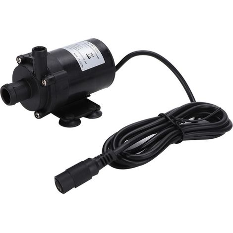 1 pompe de fontaine submersible, 12V CC, débit jusqu'à 900 L/H, hauteur de refoulement 500 cm, pour étang et bassin (1/5)
