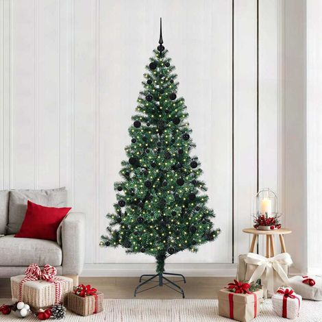 Künstlicher vorbeleuchteter Weihnachtsbaum Grün 210 cm