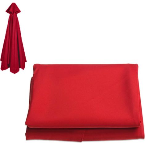 Replacement Market Umbrella Canopy, Outdoor Parasol Top Cover, Umbrella Canopy Replacement, Patio Umbrella Canopy Cover Replacement, 10 Ft 8 Ribs 6 Ribs Umbrella (Color : Red, Size : 3m/10ft- (1/5)