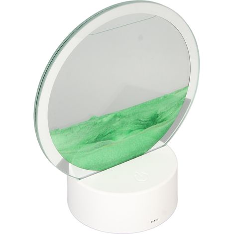 Veilleuse créative 3D effet sable coloré, lampe de bureau anti-stress, cadeau idéal pour le bureau, verte (1/5)
