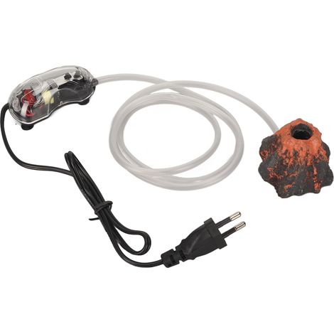 Bulleur d'air pour aquarium, volcan réaliste, pompe à oxygène décorative non toxique, prise UE 220 V (1/5)