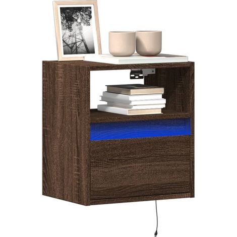 TV-Wandschränke LED-Beleuchtung 2 Stk. Eichen-Optik 41x31x45 cm